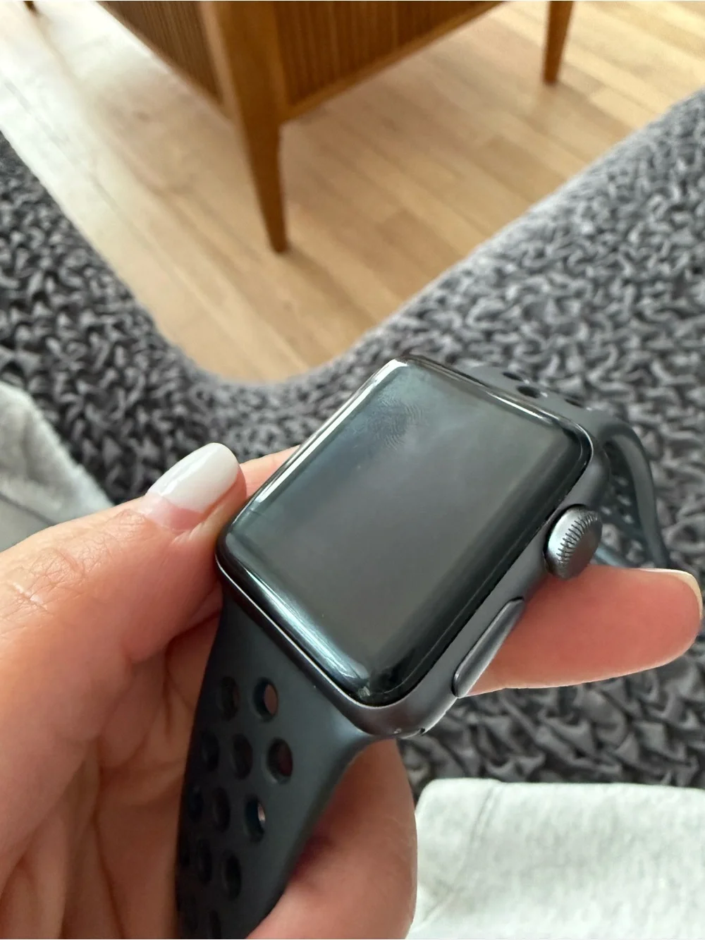 38MM Apple Watch NIKE SERIES 3 with Black Perforated Sport Band